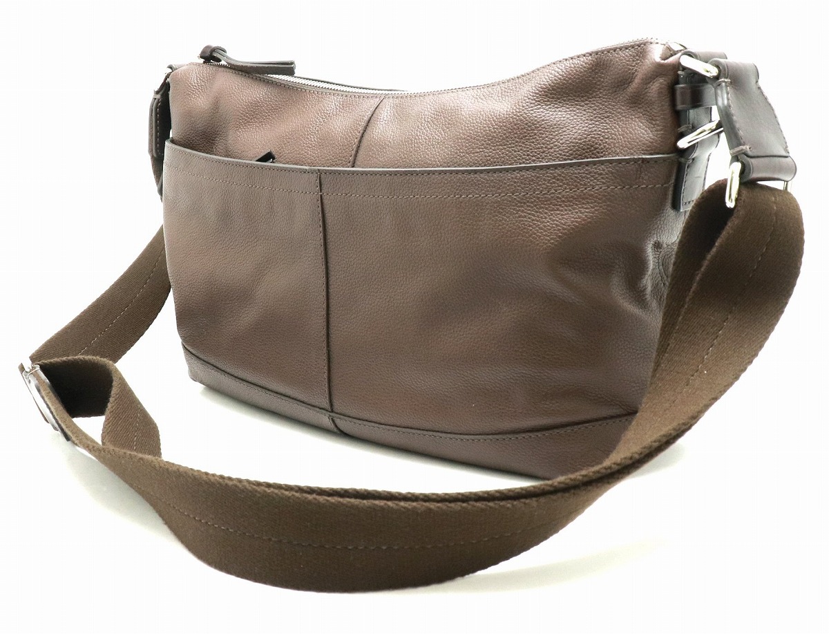 楽天市場 バッグ Coach コーチ トンプソン レザー スモール ジップ トップ クロスボディ ショルダーバッグ 斜め掛け ブラウン 茶 70312 中古 K Blumin 楽天市場店