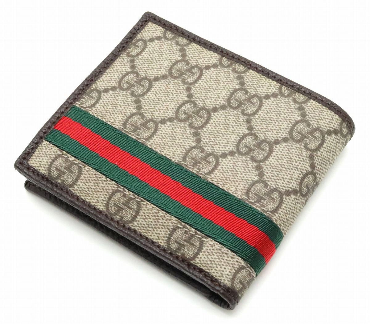 上品 gucci 【未使用】 グッチ pvc 赤 二つ折り財布 ggスプリーム - 財布