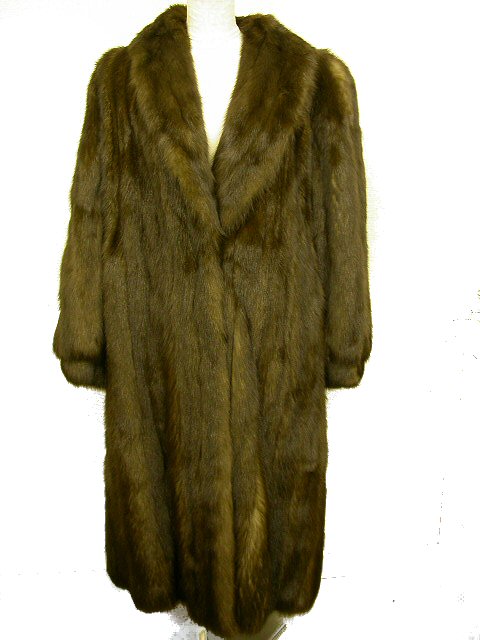 楽天市場】ロシアンセーブル ファー コート ブラウンカラー 送料無料