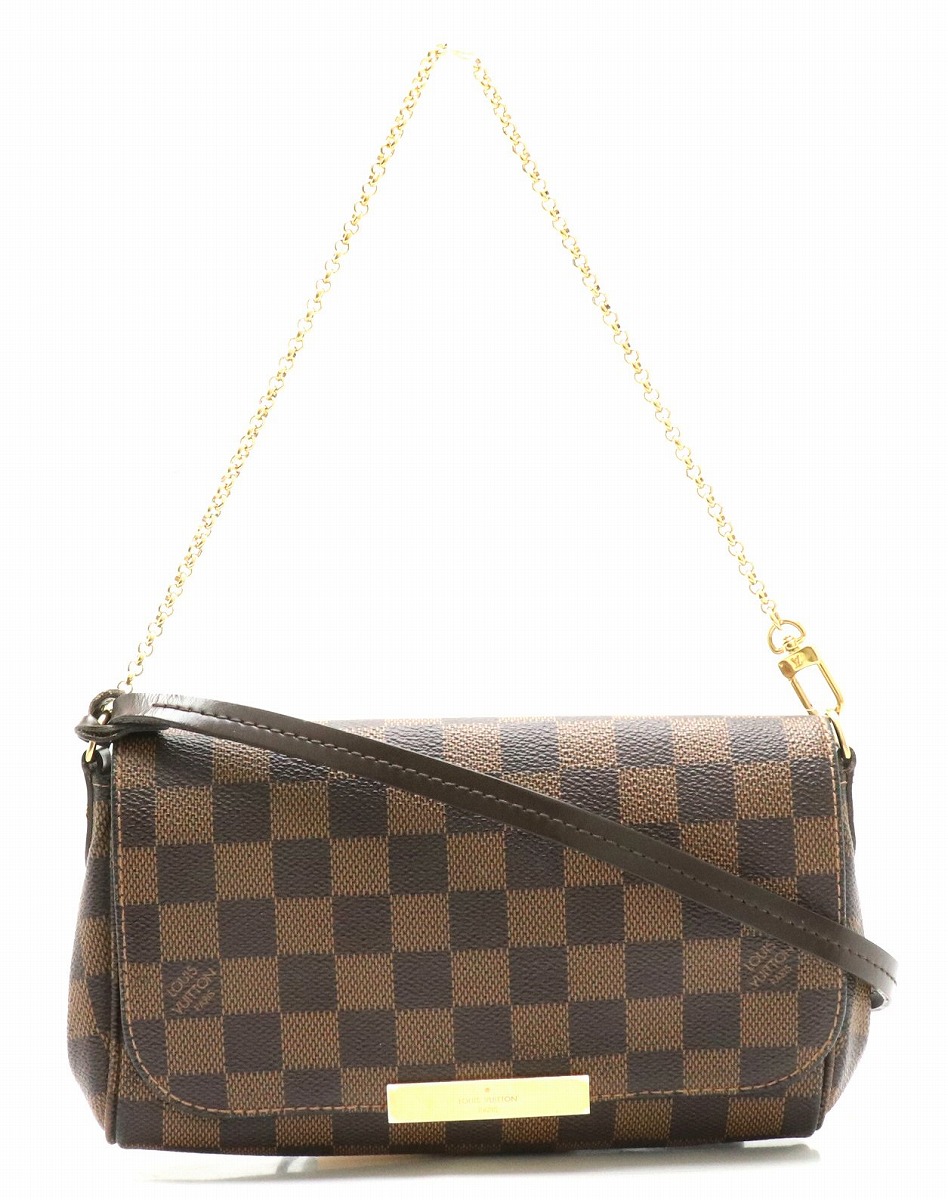 Fl2133 【楽天市場】【バッグ】LOUIS VUITTON ルイ ヴィトン ダミエ フェイボリットPM アクセサリーポーチ クラッチバッグ チェーン ...