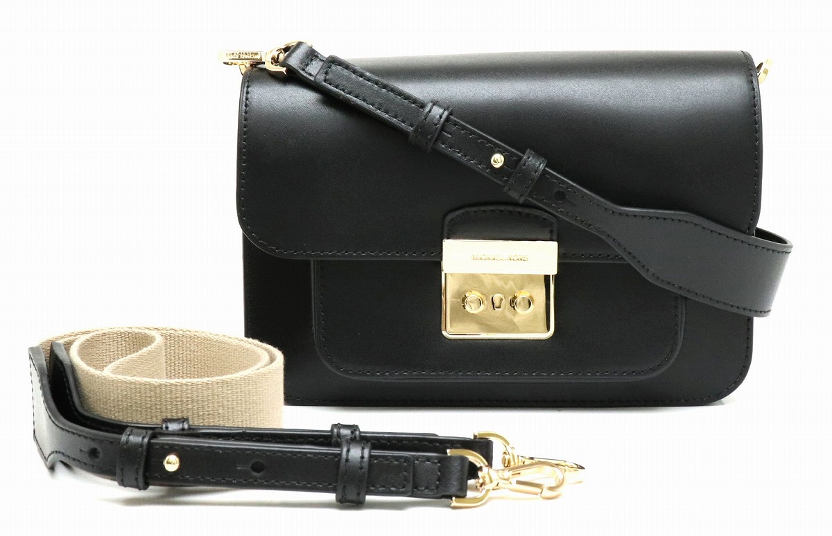 michael kors black and gold bag