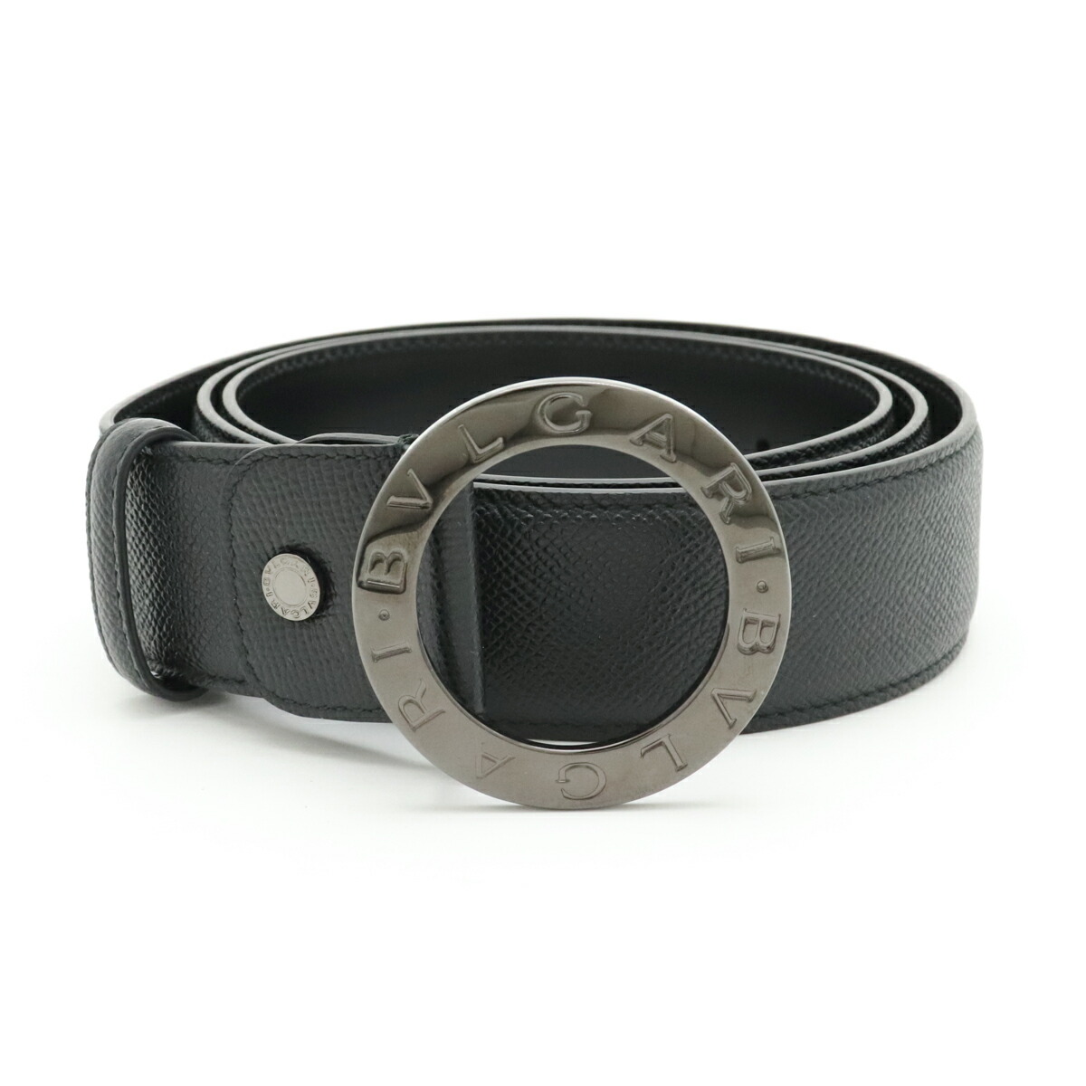 楽天市場 未使用品 Bvlgari ブルガリ ブルガリブルガリ ベルト メンズ レザー ラウンドロゴバックル 黒 ブラック シルバー金具 110 110 44 355 中古 Blumin 楽天市場店