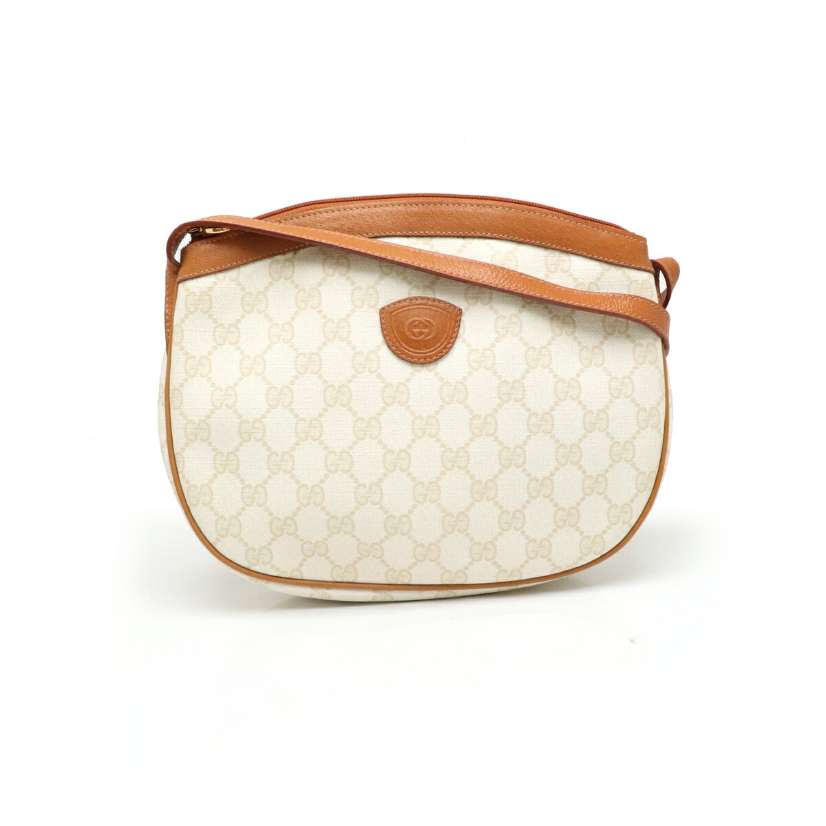 楽天市場 バッグ Gucci グッチ オールドグッチ ショルダーバッグ ポシェット コーティングキャンバス レザー アイボリー ライトベージュ 007 39 6018 中古 Blumin 楽天市場店