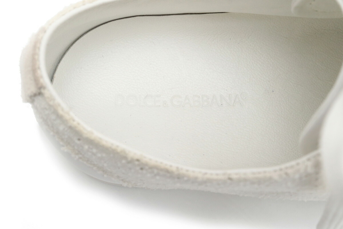 楽天市場 靴 Dolce Gabbana ドルチェ ガッバーナ ドルガバ D G スニーカー パンチング プレート メンズ レザー スエード ホワイト 白 10 中古 Blumin 楽天市場店