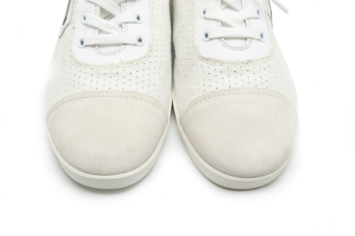 楽天市場 靴 Dolce Gabbana ドルチェ ガッバーナ ドルガバ D G スニーカー パンチング プレート メンズ レザー スエード ホワイト 白 10 中古 Blumin 楽天市場店