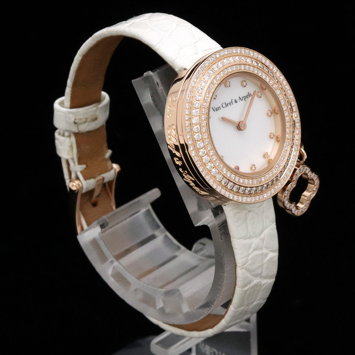 楽天市場 ウォッチ 新品仕上げ済み Van Cleef Arpels ヴァン クリーフ アーペル チャームミニウォッチ K18pg ダイヤモンド レディース Qz クォーツ 中古 Blumin 楽天市場店