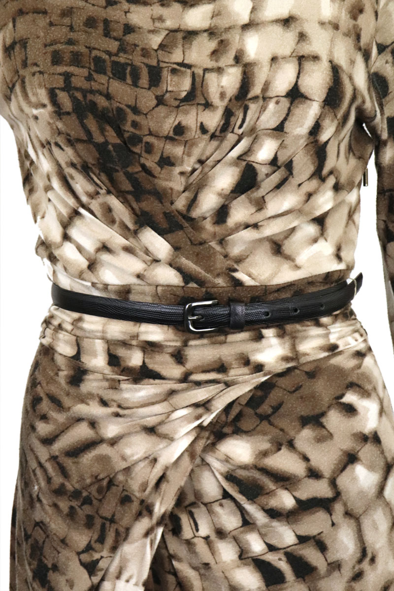 楽天市場 アパレル Max Mara マックス マーラ ワンピース 七分袖 ベルト付 総柄 ストレッチ レーヨン グレージュ系マルチカラー 38 クリーニング済 中古 Blumin 楽天市場店