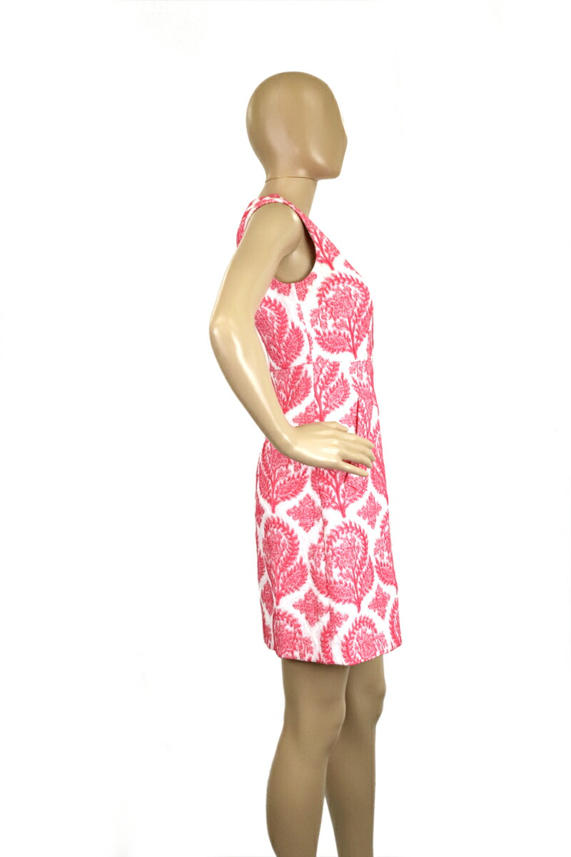 楽天市場 アパレル Diane Von Furstenberg ダイアン フォン ファステンバーグ ワンピース ノースリーブ ダマスク柄 ピンク 0 5号 クリーニング済 中古 Blumin 楽天市場店