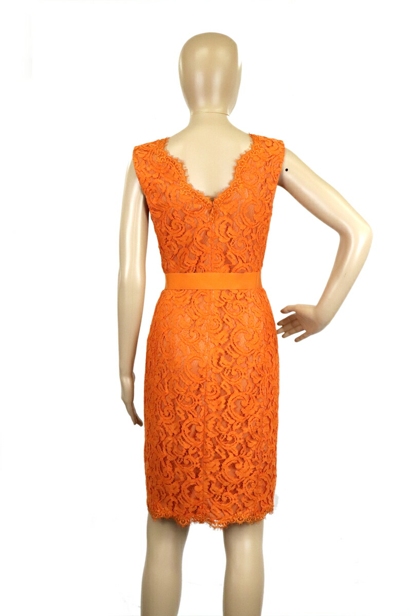 楽天市場 アパレル Tadashi Shoji タダシ ショージ ワンピース ノースリーブ 総レース 刺繍 コットン レーヨン オレンジ サイズ0 Xxs クリーニング済 中古 Blumin 楽天市場店