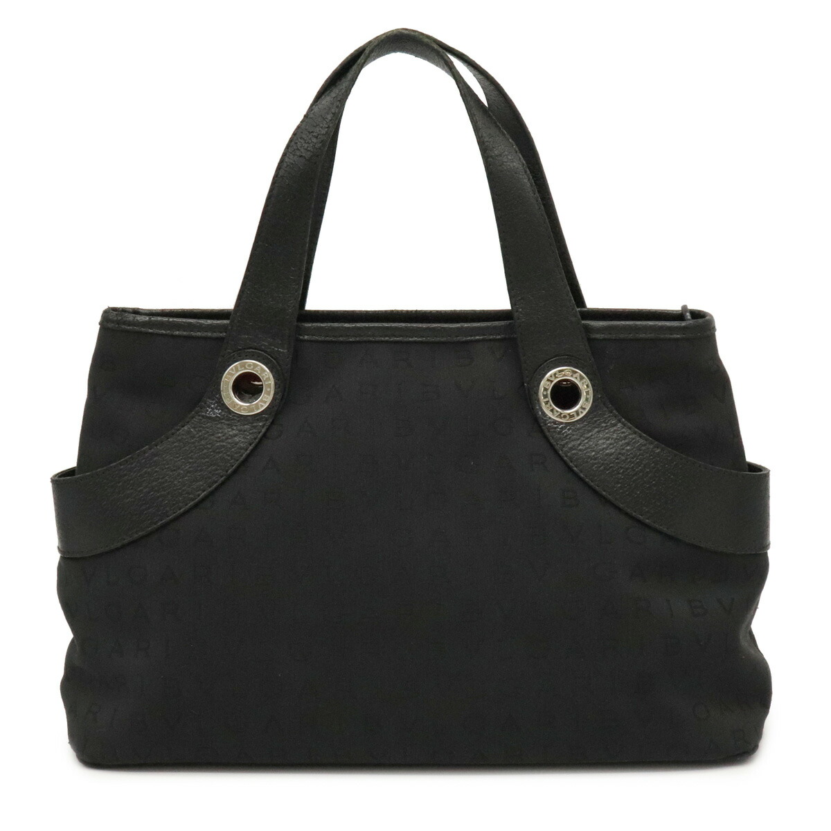 ブルガリ レザー トートバッグ バッグ シルバー金具 Bvlgari キャンバス ハンドバッグ レザー レディースバッグ 黒 ブラック ロゴマニア シルバー金具 中古 Blumin 店 ブルガリ レザー トートバッグ バッグ シルバー金具 Bvlgari キャンバス ハンドバッグ レザー レディースバッグ 黒 ブラック ロゴマニア シルバー金具 中古 Blumin 店