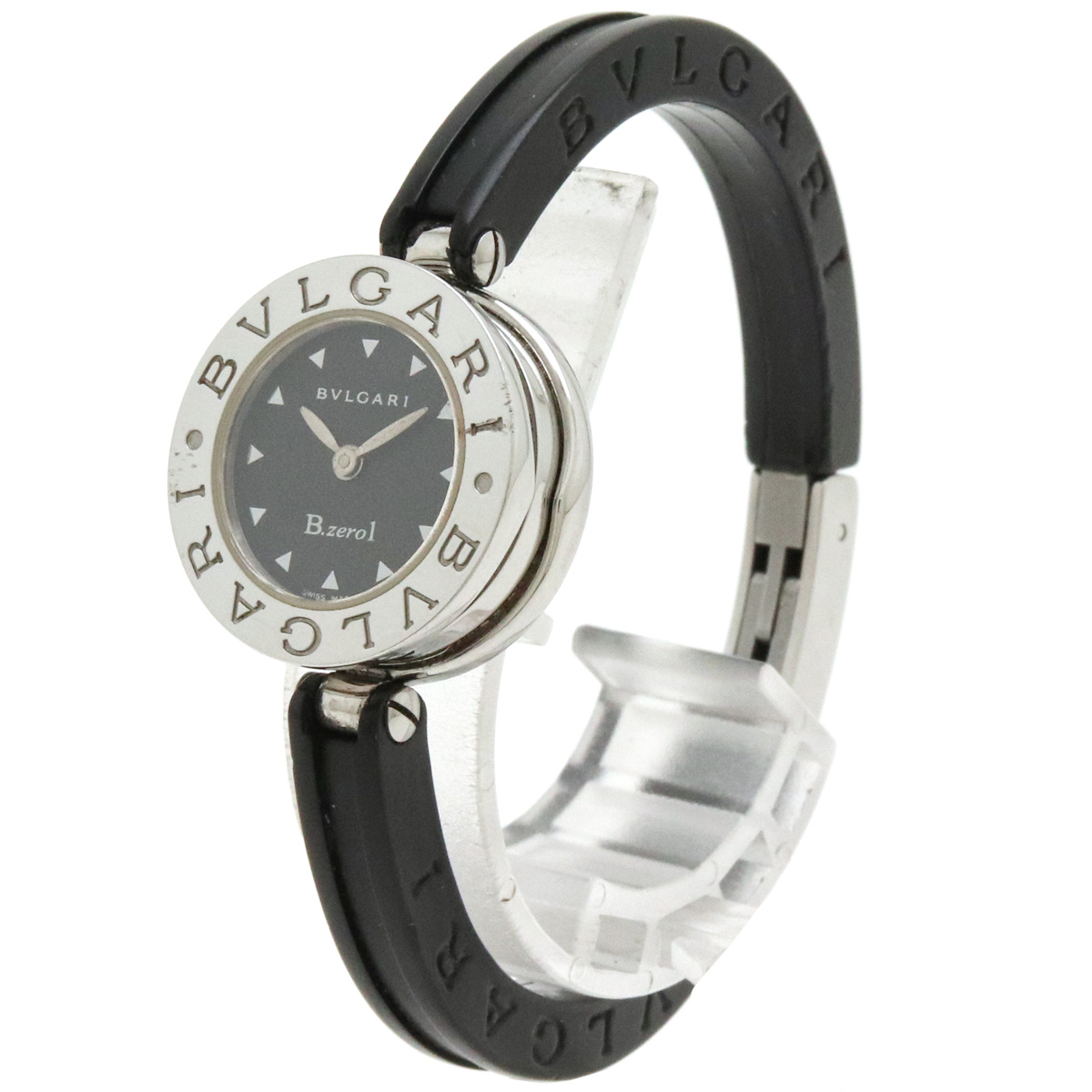 新入荷 【BVLGARI】良品 ブルガリ レディース腕時計 クオーツ ラバー バングル BZ22S ビーゼロワン - レディース腕時計