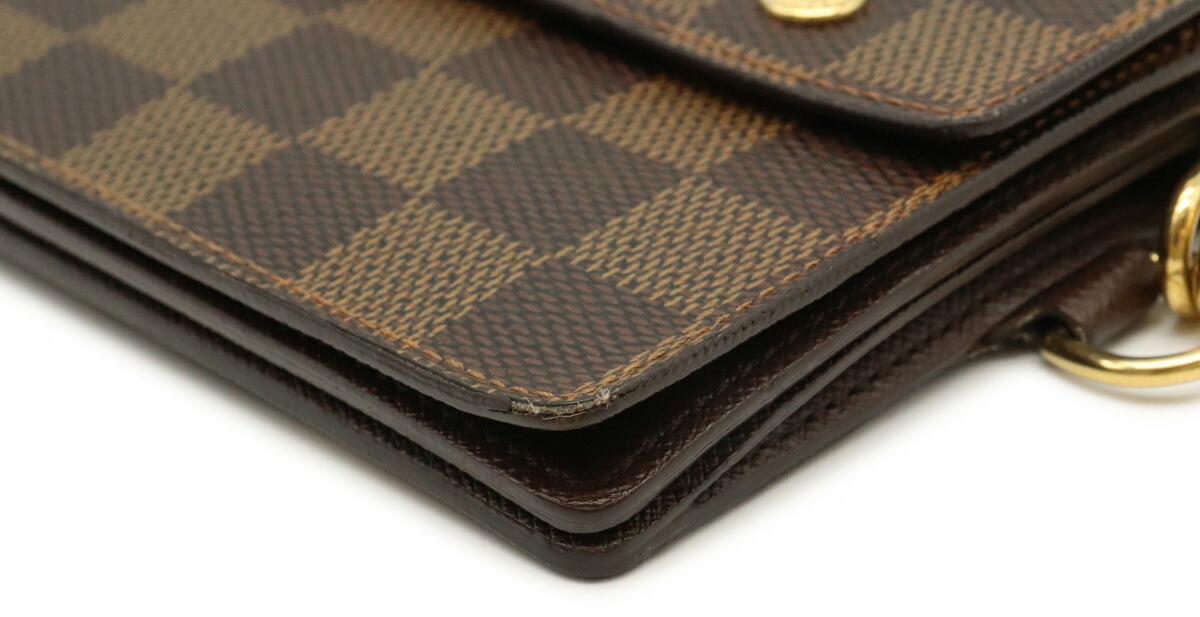楽天市場 財布 Louis Vuitton ルイ ヴィトン ダミエ ポルトフォイユ アコルディオン チェーン付長財布 メンズ N 中古 Blumin 楽天市場店