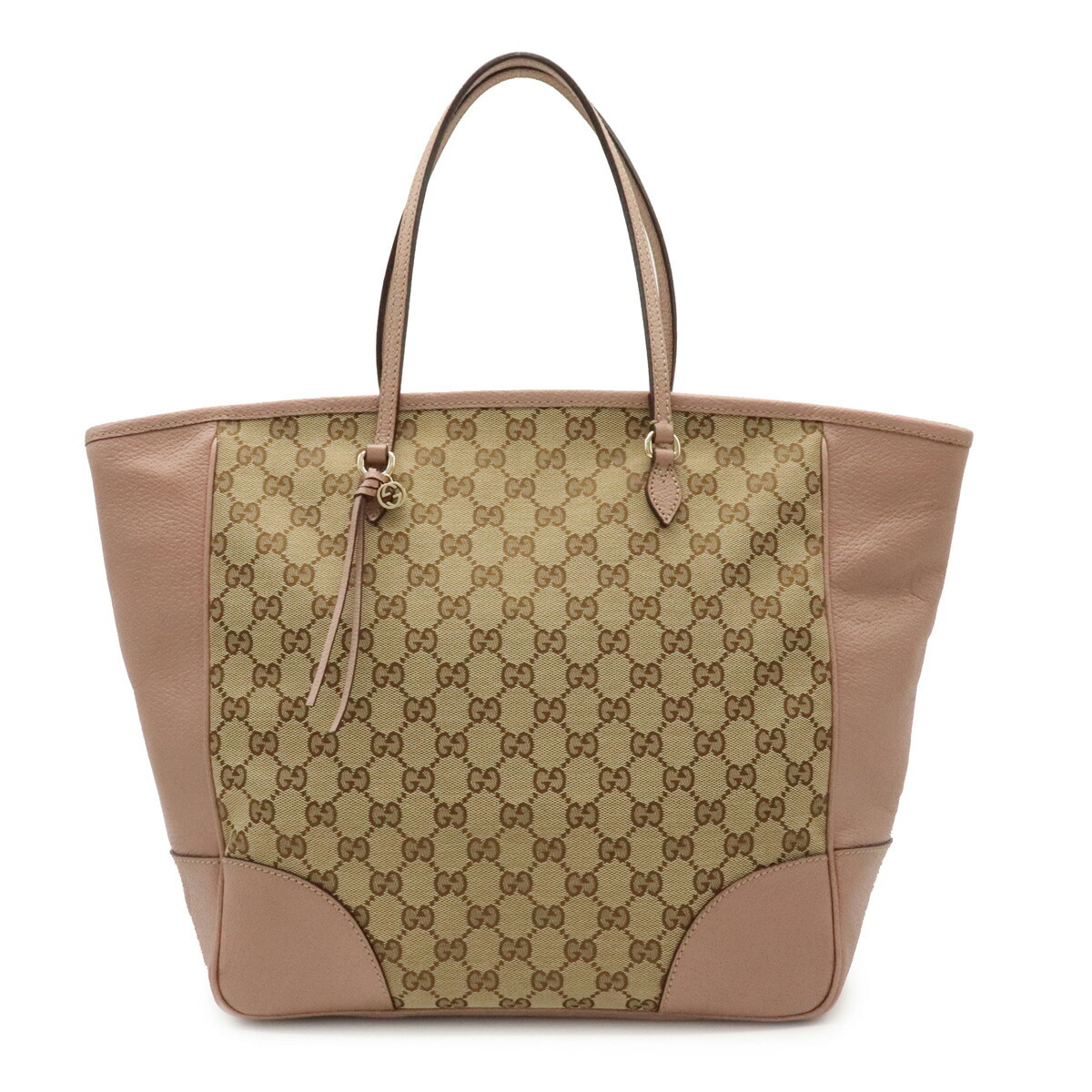 バッグ Gucci グッチ Ggキャンバス トートバッグ レザー ショルダーバッグ ショルダートート 肩掛け ピンク レザー カーキベージュ ピンク 中古 Blumin 店ｓランク品