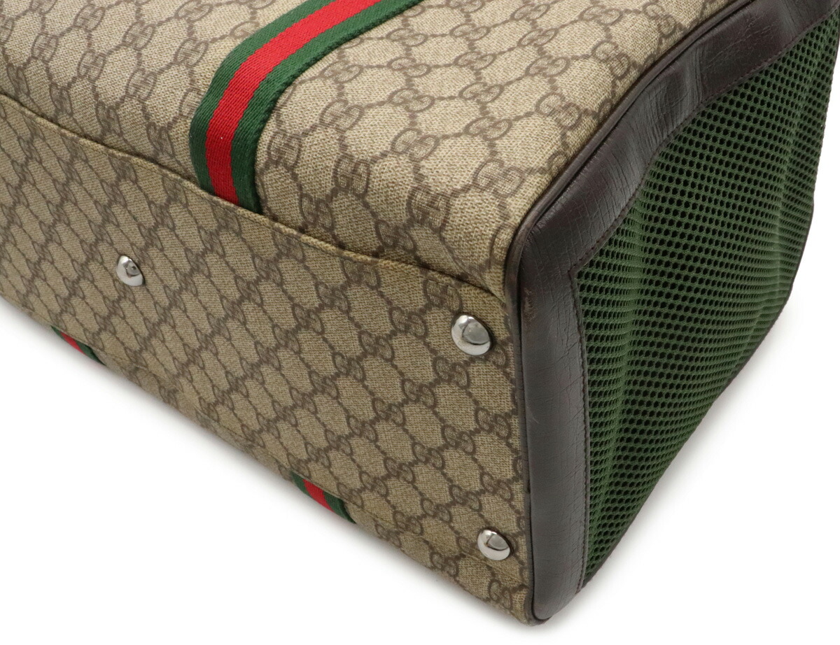 楽天市場 バッグ Gucci グッチ Ggスプリーム ドッグキャリア キャリーバッグ ペットキャリー ボストンバッグ Pvc レザー ダークブラウン 茶 4297 中古 Blumin 楽天市場店 楽天市場 バッグ Gucci グッチ Ggスプリーム ドッグキャリア キャリーバッグ ペットキャリー ボストンバッグ Pvc レザー ダークブラウン 茶 4297 中古 Blumin 楽天市場店