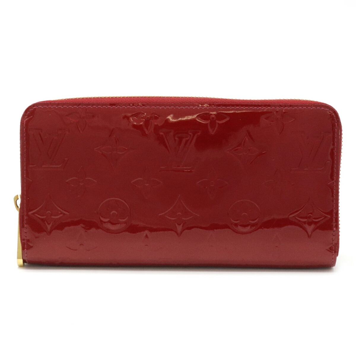 ルイ ヴィトン ジッピーウォレット モノグラムヴェルニ 財布 Louis 財布 ケース 中古 バッグ 小物 ブランド雑貨 長財布 Vuitton 赤 ポムダムール M ラウンドファスナー 中古 Blumin モノグラムヴェルニ エナメル レッド 店