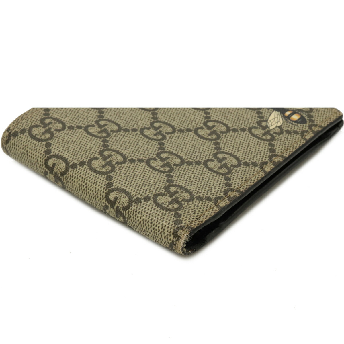 楽天市場 財布 Gucci グッチ Ggスプリーム 2つ折財布 二つ折り財布 ビープリント 蜂 ハチ Pvc レザー ベージュ ブラック 黒 中古 Blumin 楽天市場店