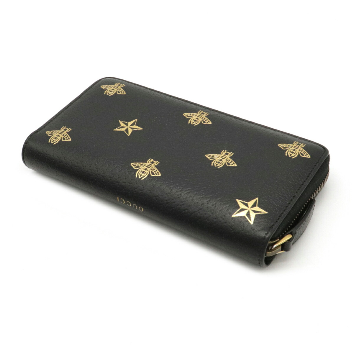 【楽天市場】【財布】GUCCI グッチ BEE STAR ビー&スター 蜂 ハチ 星 ラウンドファスナー 長財布 レザー ブラック 黒 495062 【中古】:Blumin 楽天市場店