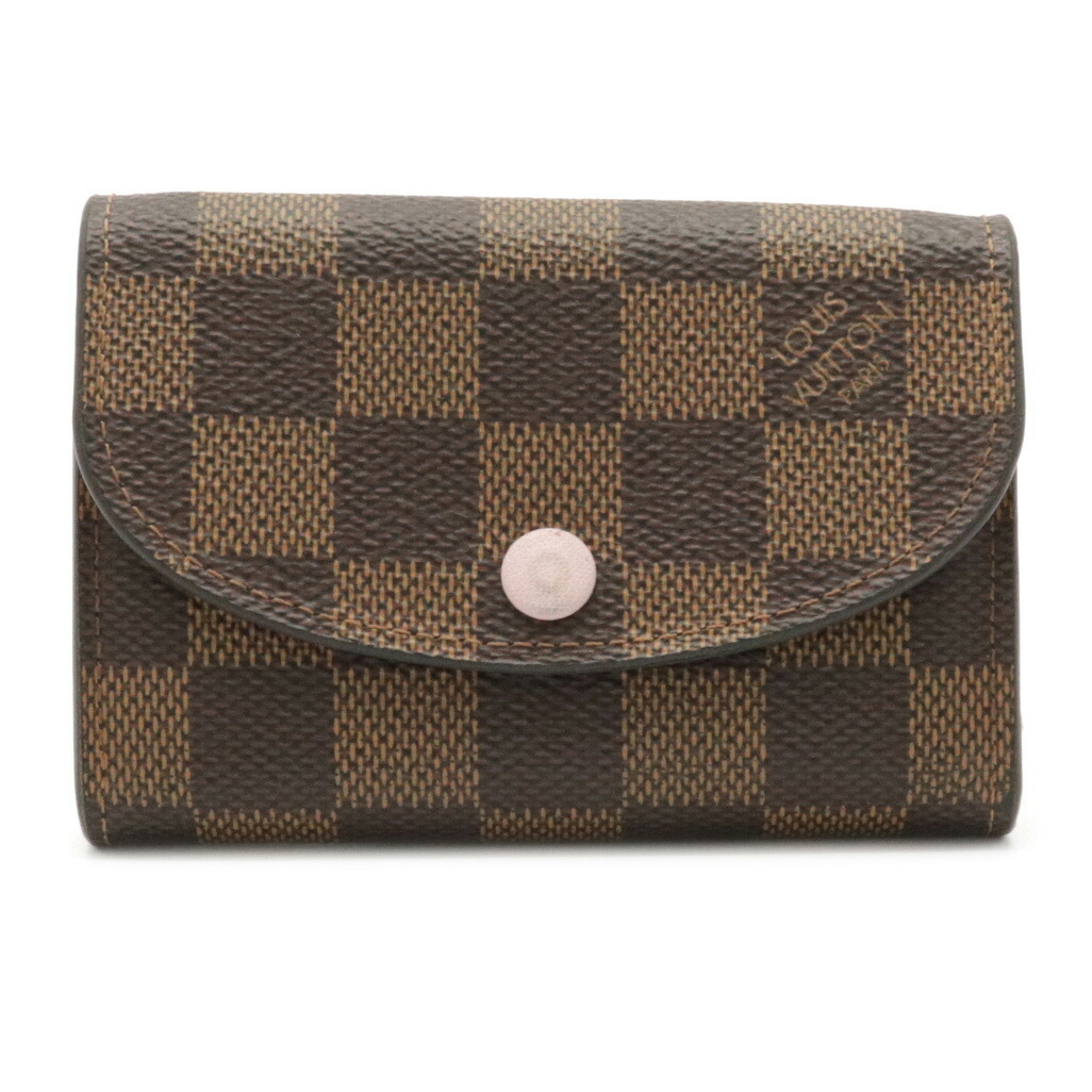 紙入 Louis Vuitton ルイ ヴィトン ダミエ ポルトモネ ロザリ 硬貨事件 小蟇口 コイン銭入 ローズバレリーヌ 淡紅 N 中古 Collabforge Com