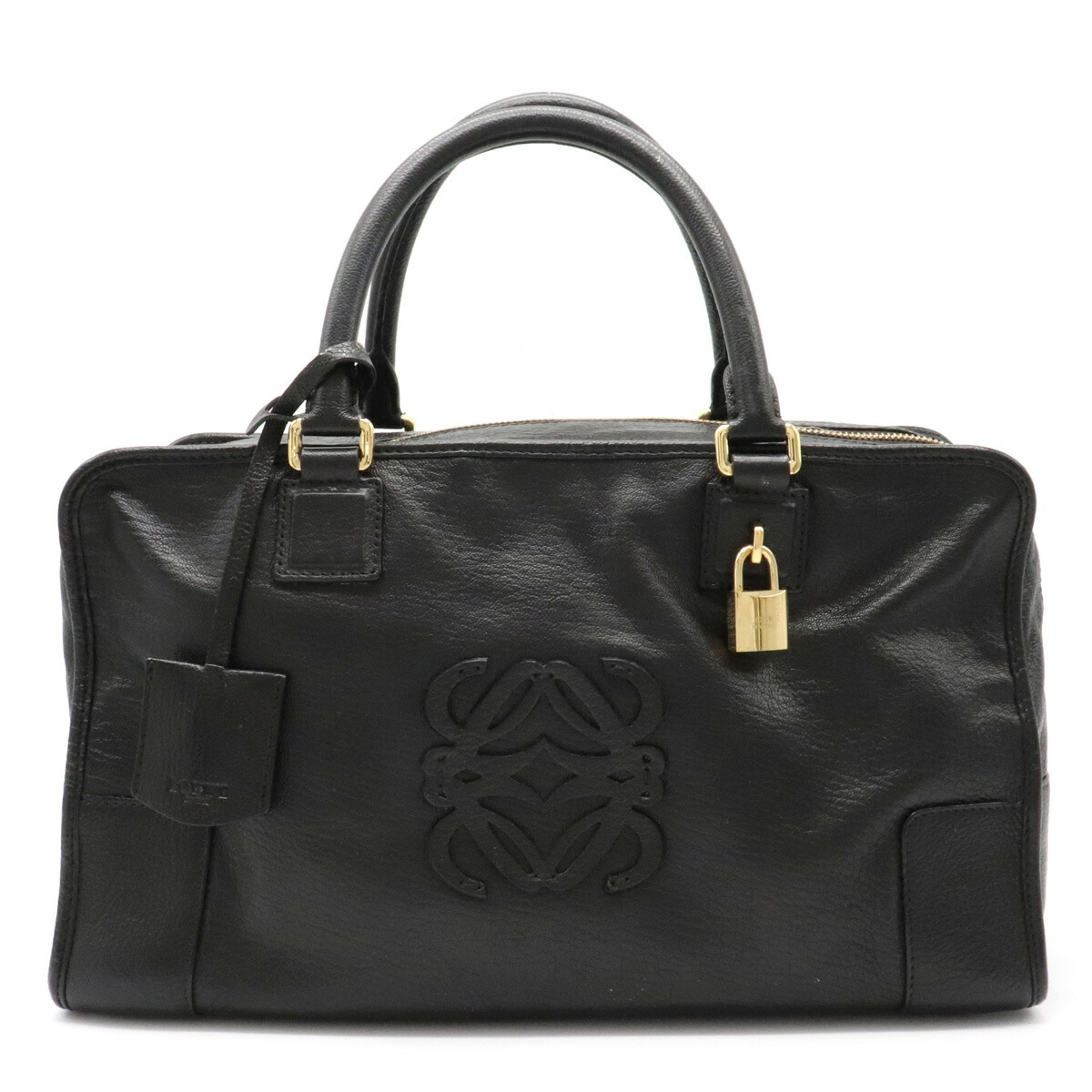 【バッグ】LOEWE ロエベ アマソナ36 ハンドバッグ ミニボストン レザー ブラック 黒 ゴールド金具 【中古】|Blumin 楽天市場店