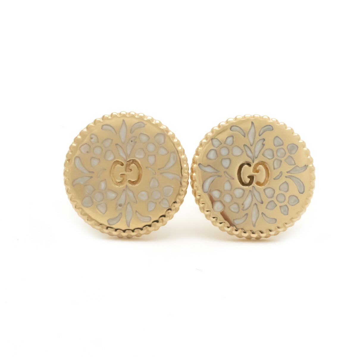 ジュエリー Gucci グッチ Gg アイコンブルーム サークル ピアス K18yg 750yg イエローゴールド 479368 中古 Psicologosancora Es