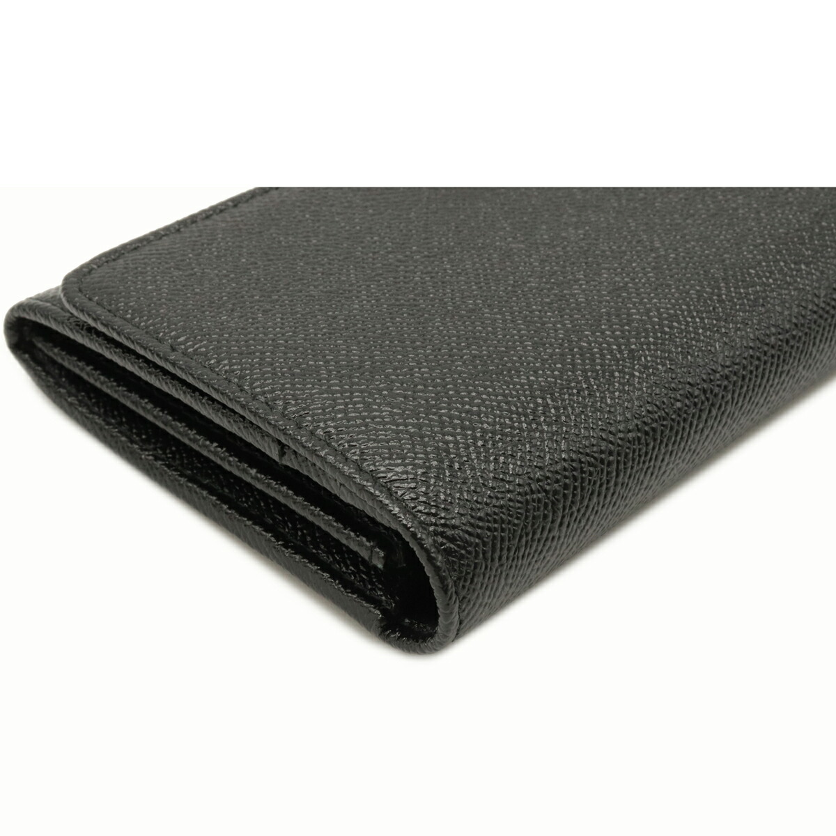 ランキングや新製品 長財布 二つ折り ブルガリ 中古 小銭入れ付き シルバー金具 ブラック レザー - 長財布