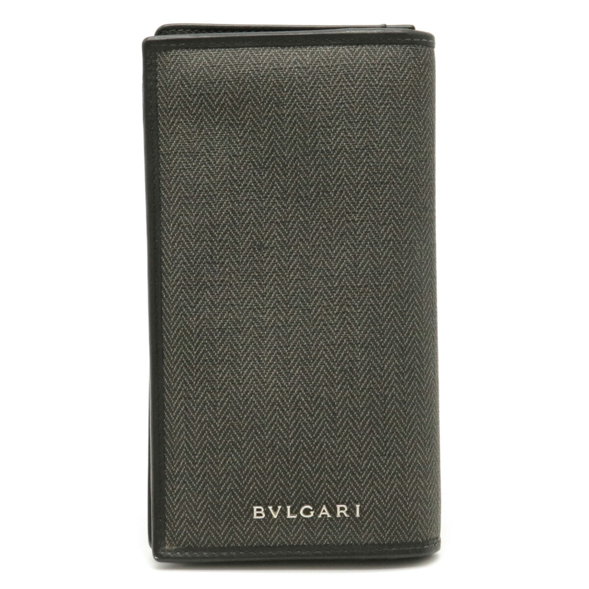 楽天市場 財布 Bvlgari ブルガリ ウィークエンド 2つ折長財布 二つ折り長財布 Pvc レザー 黒 ブラック グレー シルバー金具 325 中古 Blumin 楽天市場店