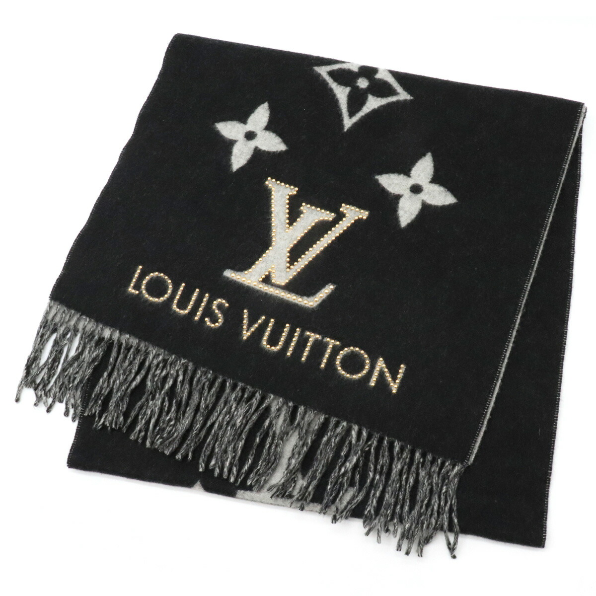 【楽天市場】【アパレル】LOUIS VUITTON ルイ ヴィトン エシャルプ レイキャビック スタッディー ストール マフラー ブラック