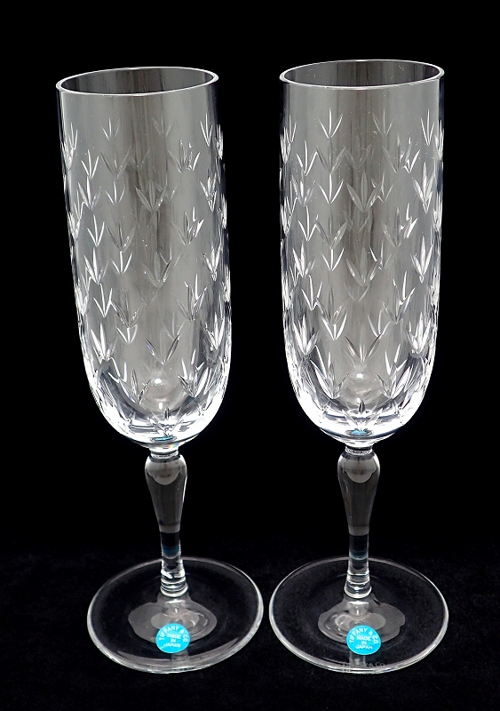 【楽天市場】【未使用品】TIFFANY&Co. ティファニー シャンパングラス ペアグラス 2個セット ワイングラス ガラス クリスタル