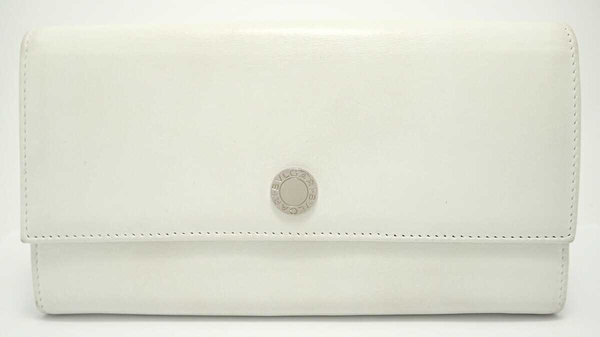 楽天市場 財布 Bvlgari ブルガリ レザー 2つ折 長財布 ホワイト 白 中古 U Blumin 森田質店 質屋出店 Blumin 楽天市場店
