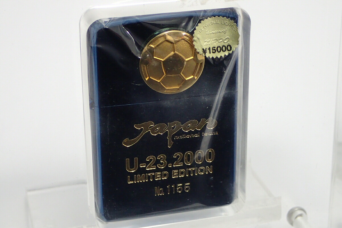 楽天市場 未使用品 Zippo ジッポ ライター オイルライター サッカー 日本代表 U 23 00年 リミテッドエディション ブルー 中古 K Blumin 楽天市場店 Blumin 楽天市場店