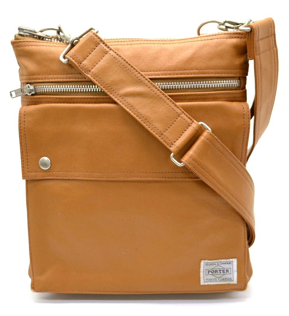 楽天市場 バッグ Porter ポーター ショルダーバッグ 斜め掛けショルダー レザー 茶 ライトブラウン キャメル メンズ 中古 K Blumin 森田質店 質屋出店 Blumin 楽天市場店