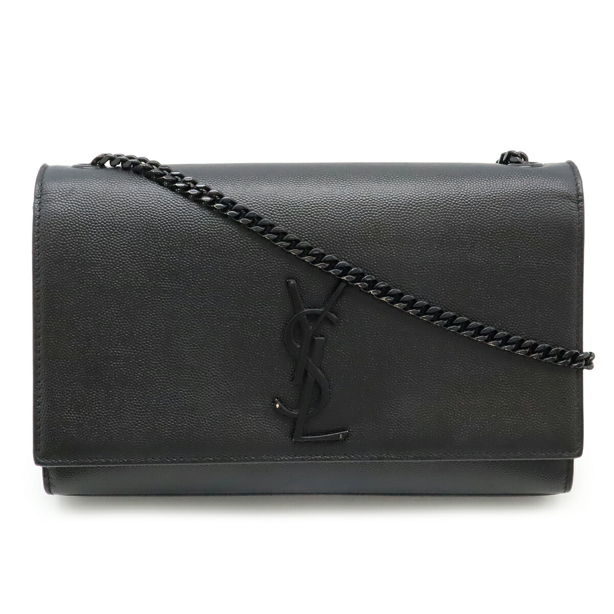 SAINT LAURENT PARIS サン ローラン 光の都市 YSL イブサンローラン ケイト 並み並み チェーン店ショルダーバッグ なめし革 黒いこと 黒 364021 【中古】