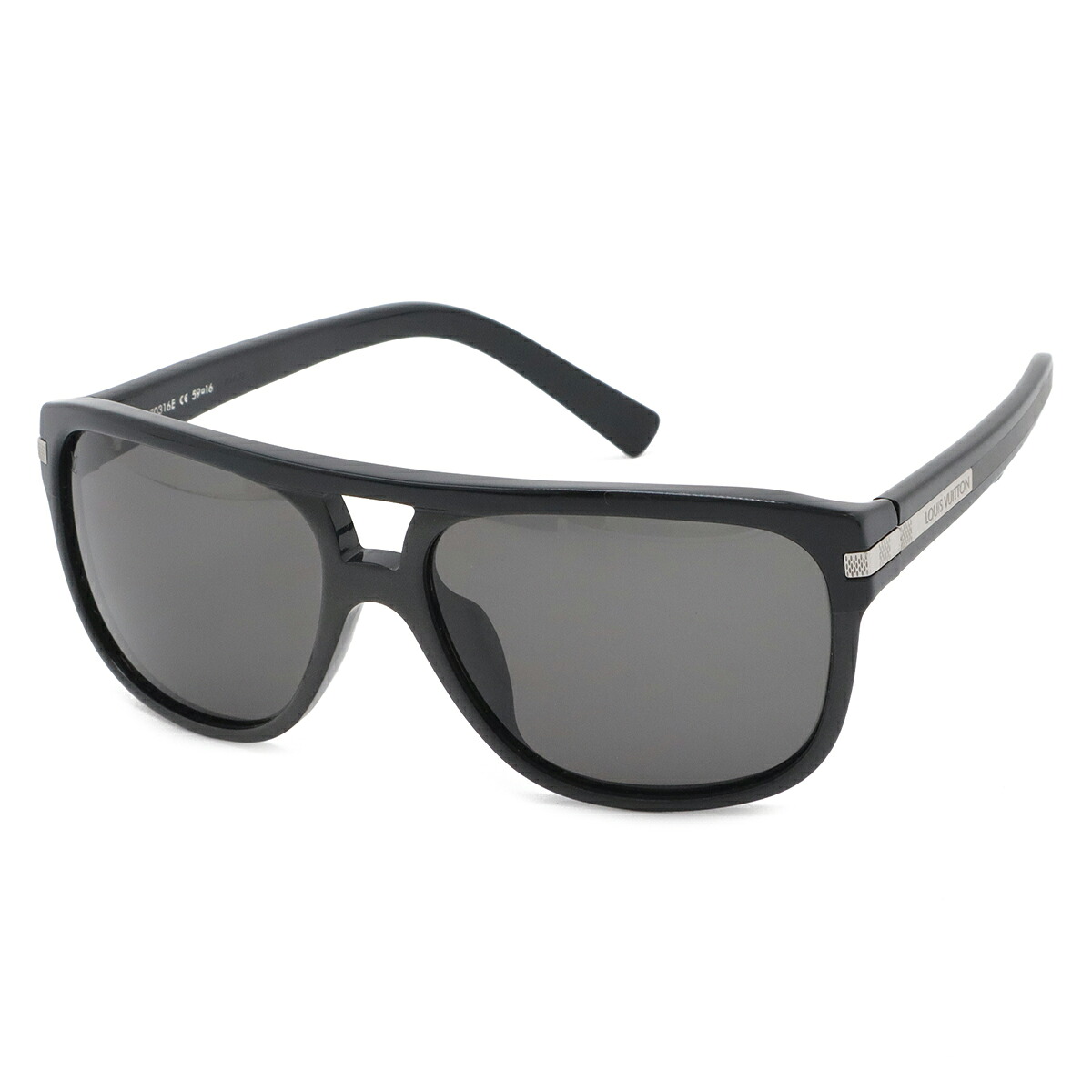 LOUIS VUITTON ルイ ヴィトン 黒眼鏡 アイウェア ウェリントンシェイプ スモークレンズ 黒いこと 黒 59□16 Z0316E 【中古】