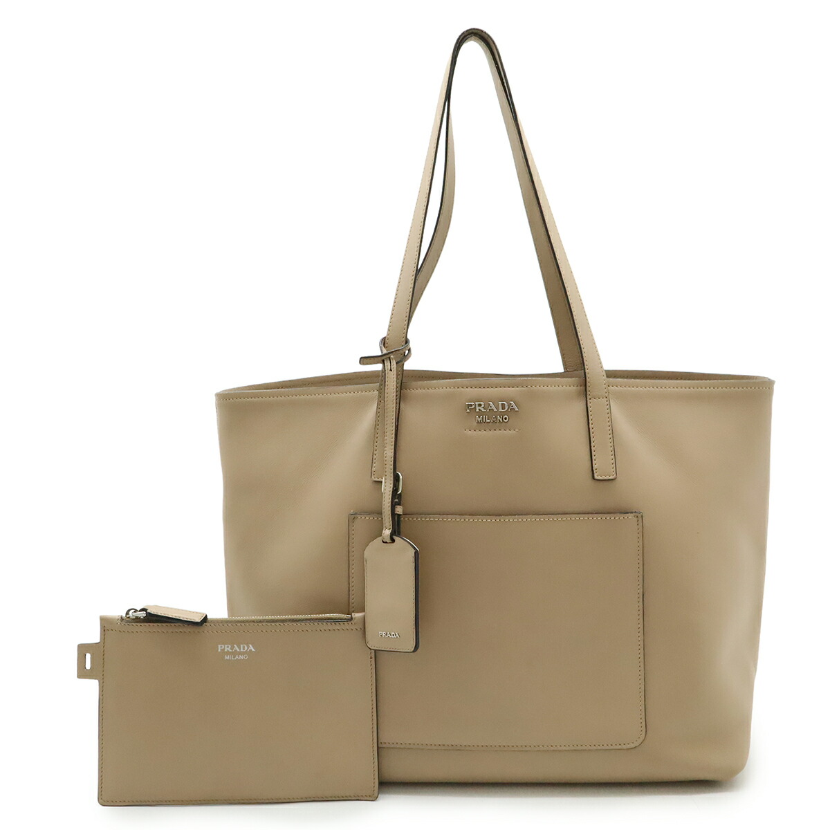 PRADA プラダ トートバッグ ボストンバッグ 南京錠 エンボスロゴ