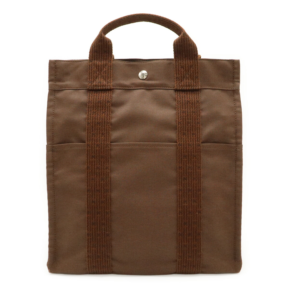 HERMES エルメス 叫びごえ生産ライン サック居住地MM 新型 背嚢 うしろ側風呂敷き包み ショルダーバッグ 帆布 赤銅色 茶 【中古】
