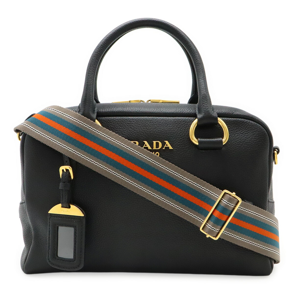 【Gカード付き・超美品✨】プラダ ボストンバッグ　サフィアーノレザー 南京錠付き PRADA プラダ ミニボストンバッグ サフィアーノ ボストンバッグ