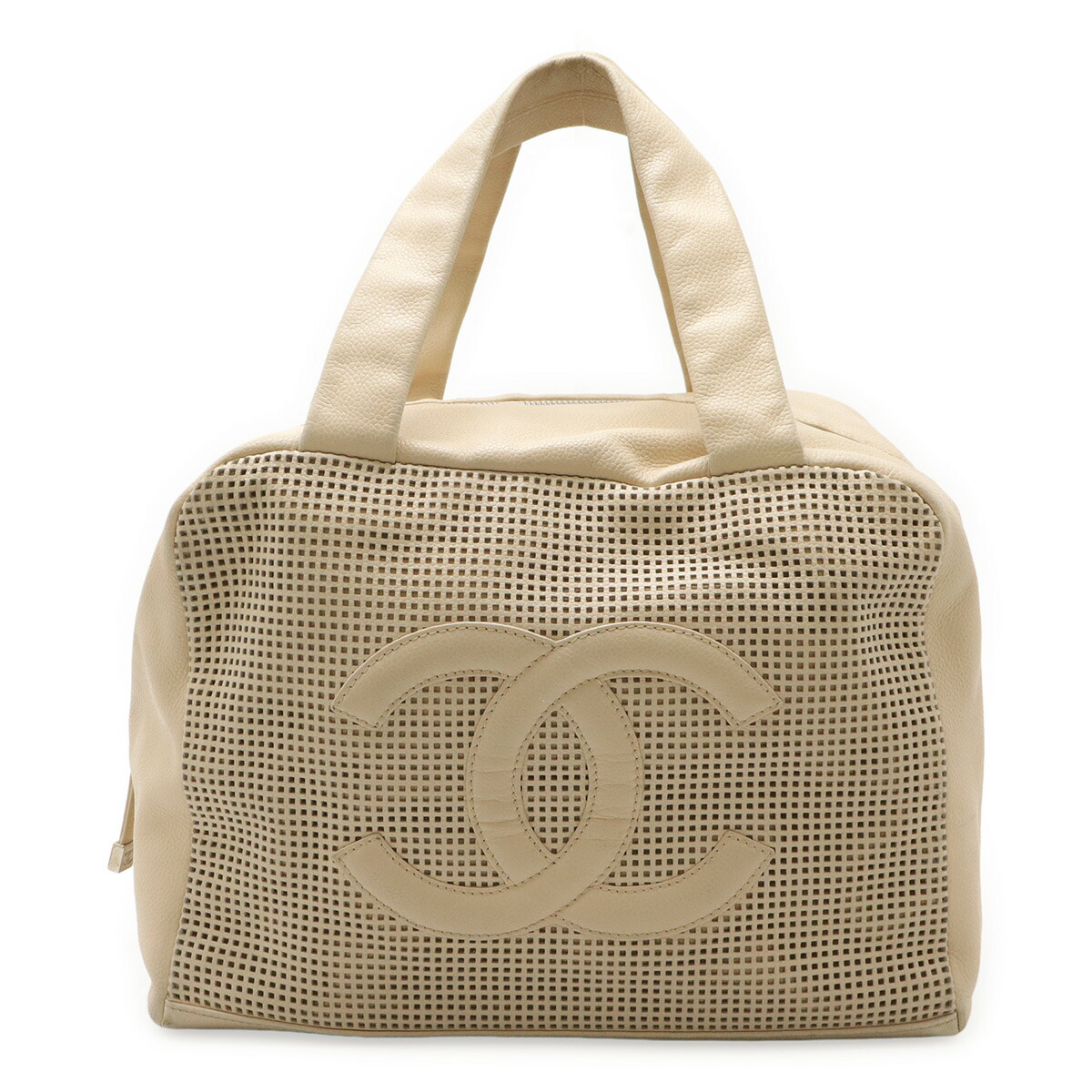 ⭐CHANEL⭐　シャネル　ハンドバッグ　ココマーク　ボルト　ベージュ　ボストン ⭐CHANEL⭐ シャネル ハンドバッグ ココマーク ボルト ベージュ