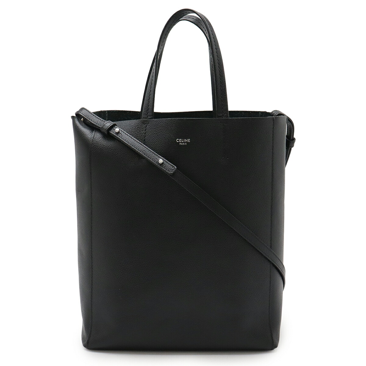 美品 セリーヌ 2way バーティカル カバ スモール ロゴ 黒 現行ロゴ・美品 セリーヌ 2way バーティカル カバ スモール ロゴ