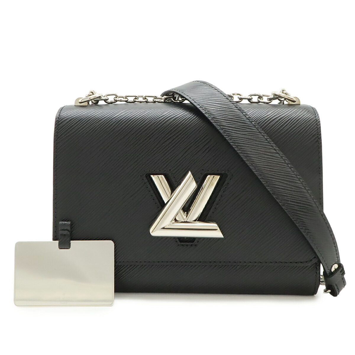 LOUIS VUITTON ルイ ヴィトン エピ ツイストMM ショルダーバッグ チェーンバッグ ノワール 黒 ブラック シルバー金具 ミラー欠品 M50282 【中古】｜ブルーミン／森田質店