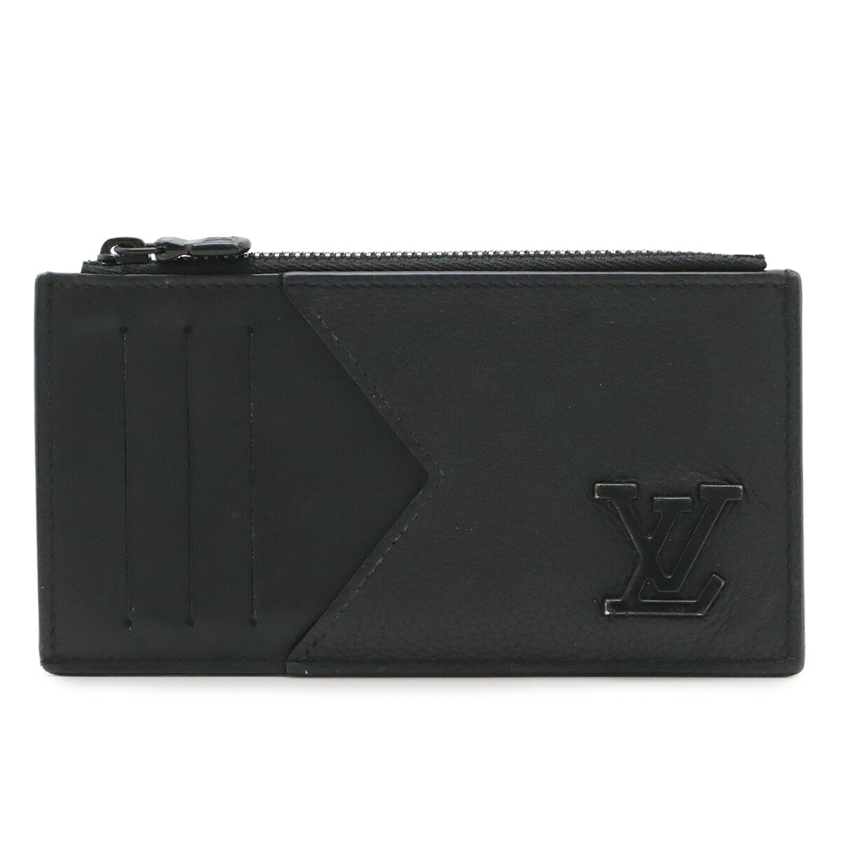 LOUIS VUITTON ルイ ヴィトン LVアエログラム 鋳貨歌留多 保持者 コインケース 釣り銭入れ 鋳貨金入れ なめし革 ノワール 黒 黒いこと M82068 【中古】