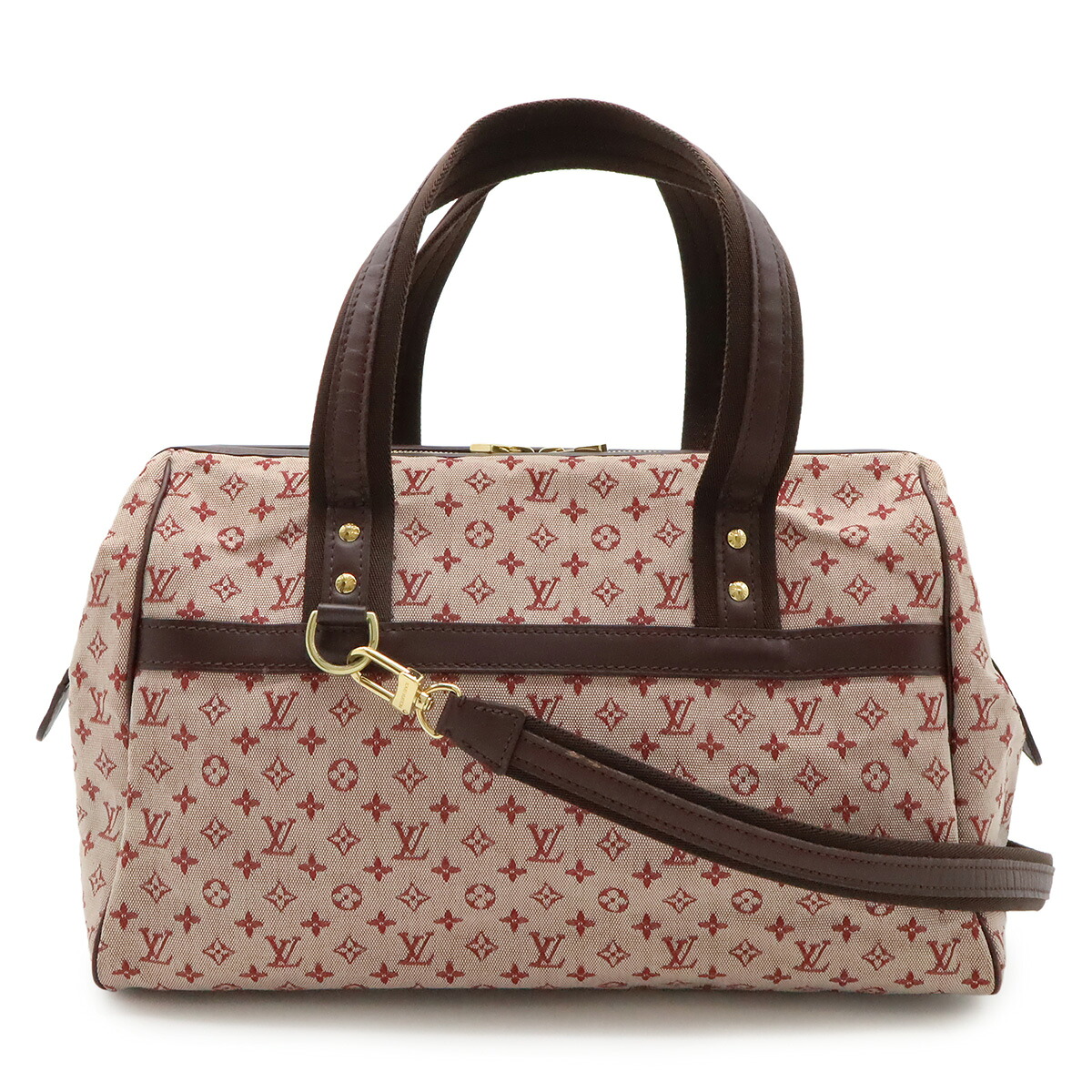 LOUIS VUITTON ルイ ヴィトン モノグラムミニ ジョセフィーヌGM ハンドバッグ 2WAY ショルダーバッグ 斜め掛け キャンバス チェリー M92213 【中古】