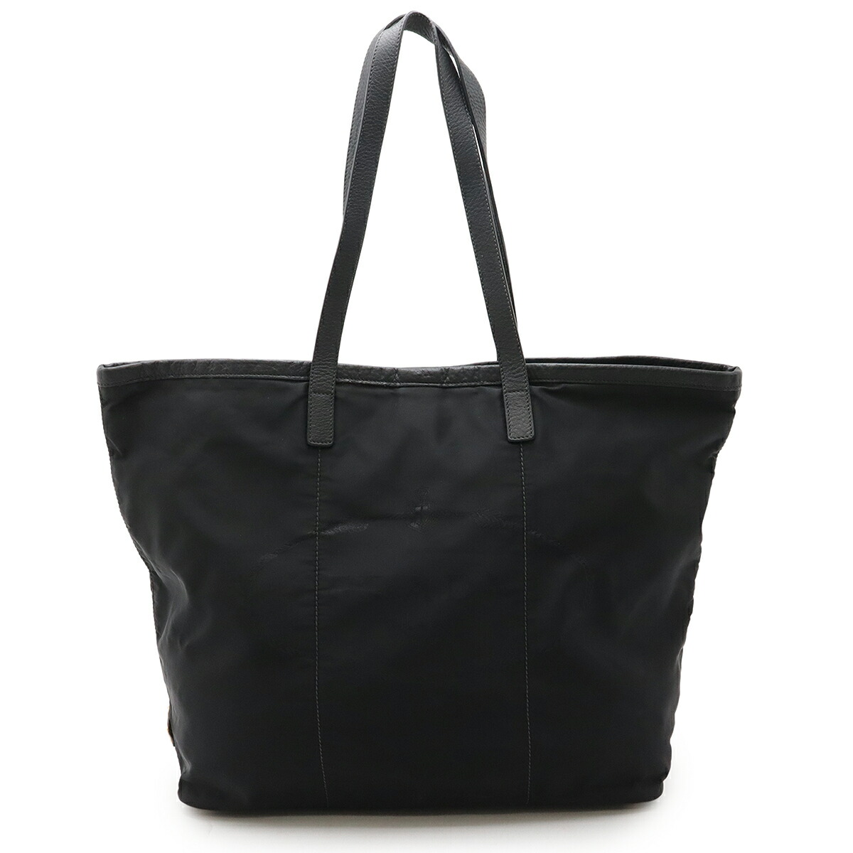 【美品】PRADA　プラダ トートバッグ　ジャガード　キャンパスレザー プラダ PRADA ロゴジャガード トートバッグ ブラウン×ブラック