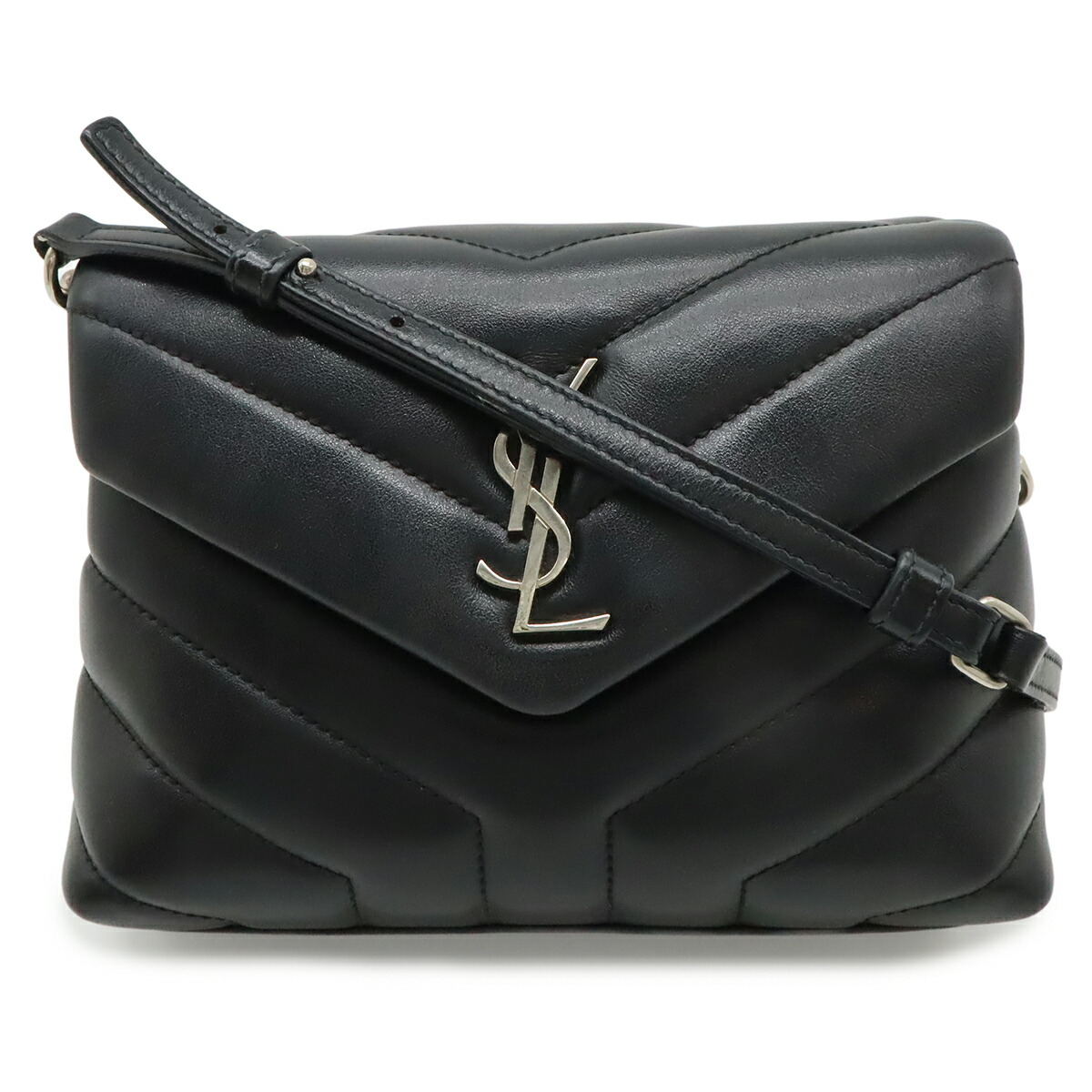 SAINT LAURENT PARIS サン ローラン パリ イブサンローラン YSL モノグラム ルル トイバッグ ショルダーバッグ レザー ブラック 黒 467072 【中古】