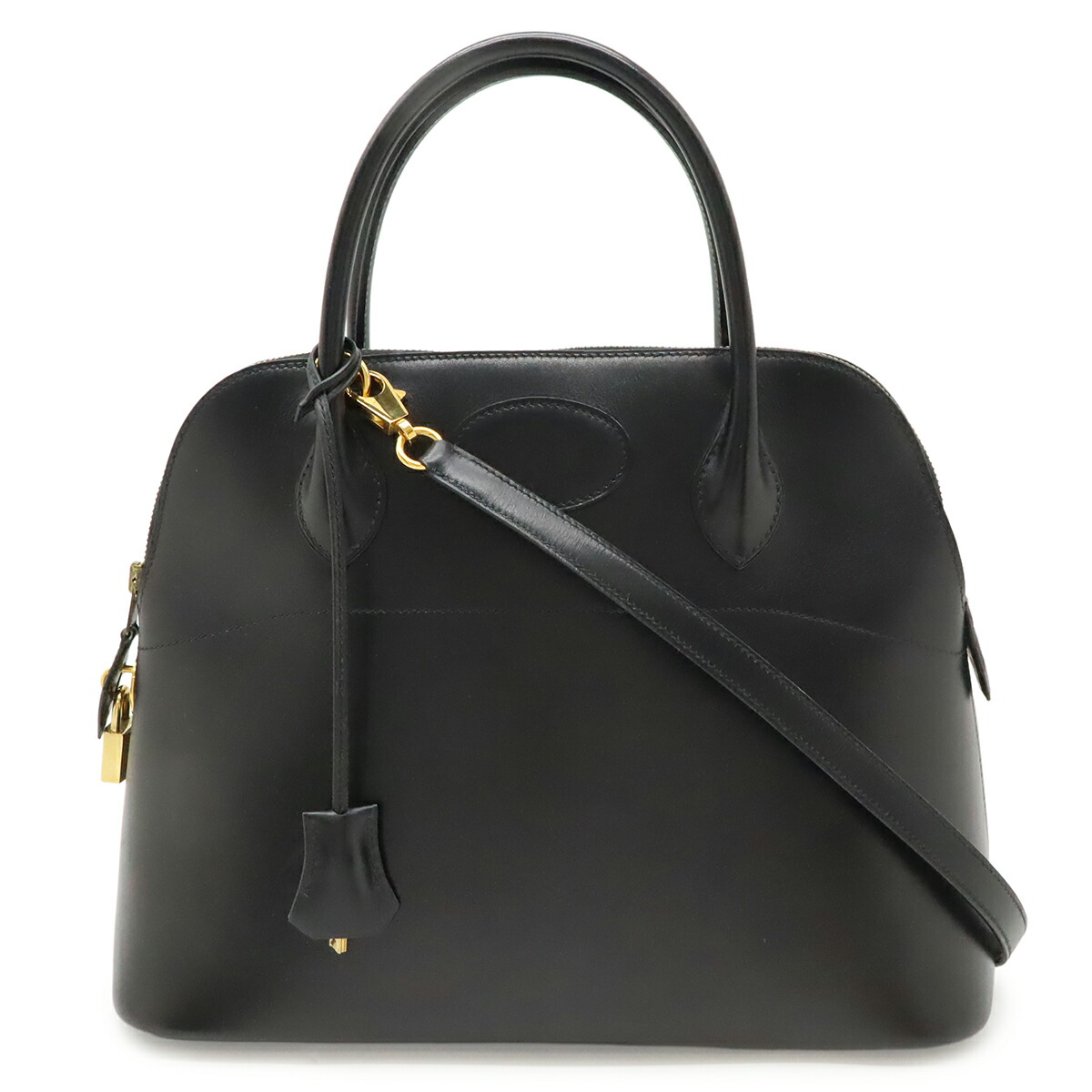 HERMES エルメス ボリード31 ハンドバッグ 2WAY ショルダーバッグ ボックスカーフ レザー ブラック 黒 ゴールド金具 〇Y刻印 【中古】