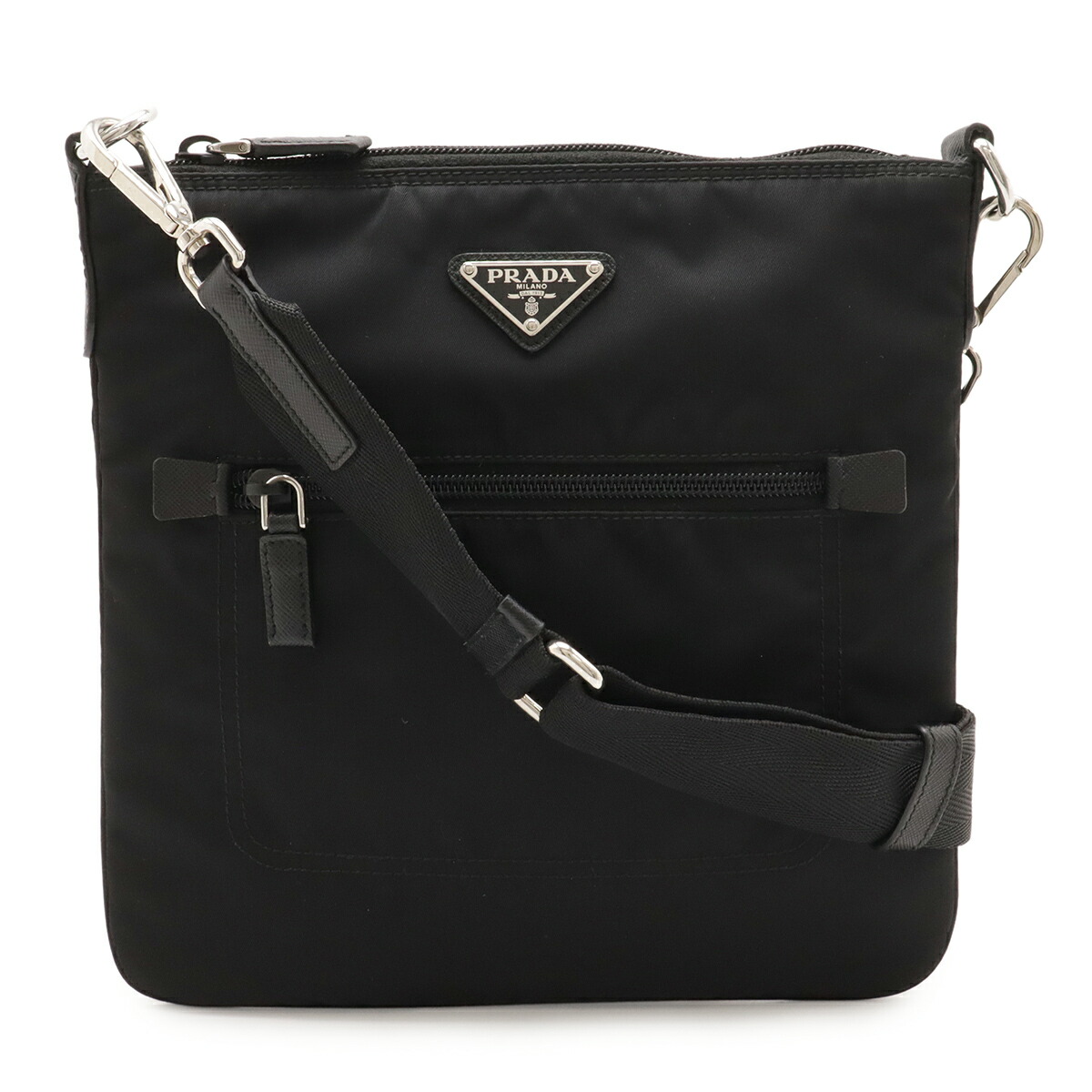PRADA プラダ トライアングルロゴ ロゴプレート ショルダーバッグ 斜め掛け ナイロン レザー NERO 黒 ブラック シルバー金具 キーリング付 BT0741 楽天市場】PRADA プラダ トライアングルロゴ ロゴプレート ショルダー