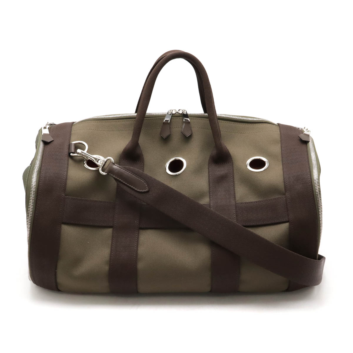 エルメス ドッグキャリア キャンバス ペットバッグ Carrying bag for dogs | Hermès USA