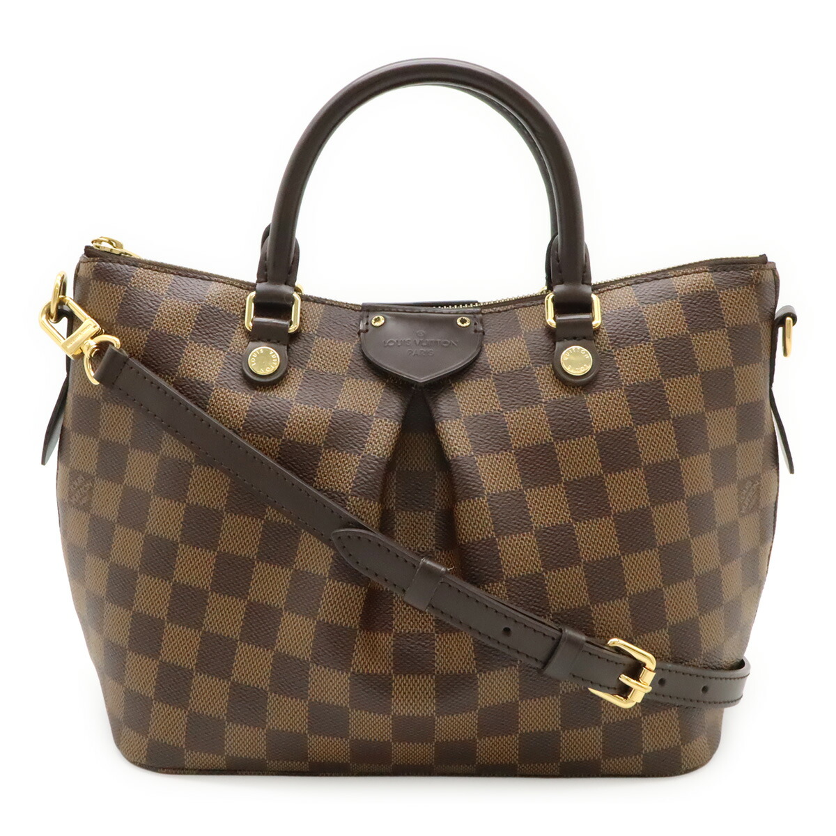 LOUIS VUITTON ルイ ヴィトン ダミエ シエナPM ハンドバック 2WAY ショルダーバッグ 曲がった掛け N41545 【中古】