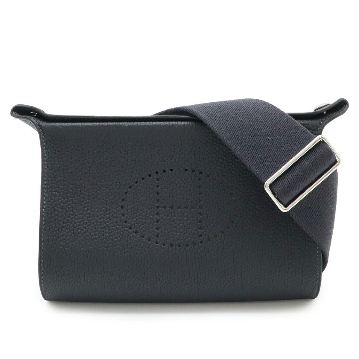 HERMES エルメス ヴィド ポッシュ Hエヴリン ショルダーバッグ トゴ ブラック 黒 シルバー金具 W刻印 【中古】