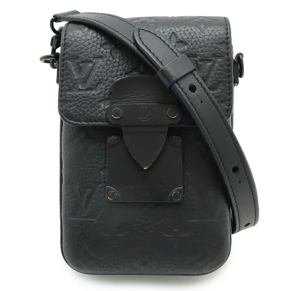 LOUIS VUITTON ルイ ヴィトン モノグラムトリヨン Sロック ヴェルティカル ウェアラブル ウォレット ショルダーバッグ ノワール 黒 ブラック M81524 【中古】