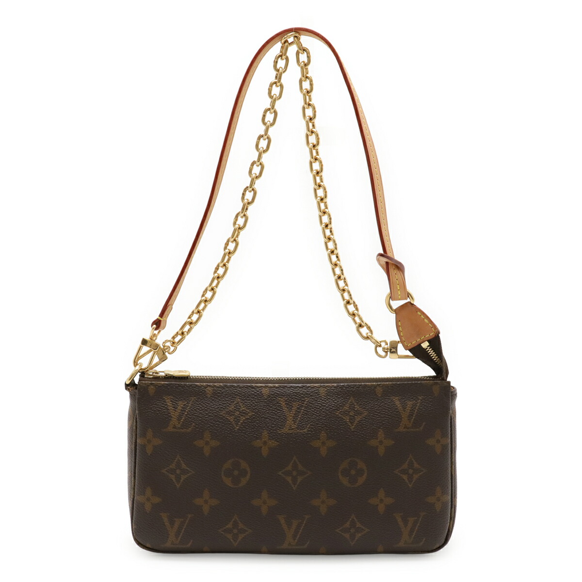LOUIS VUITTON ルイ ヴィトン モノグラム ポシェット アクセソワール 添え物合財袋 寄り合い御徒面子 チェーン店御徒面子 2WAY M82766 【中古】